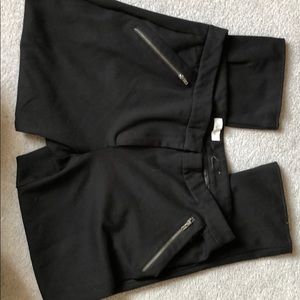 Black dress pants. Straight leg.